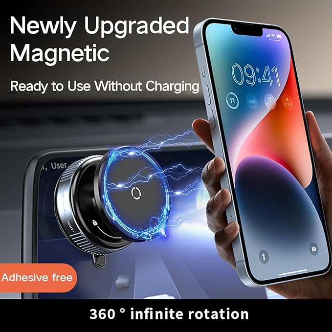 360° Magnetic Vacuum Phone Holder for Car